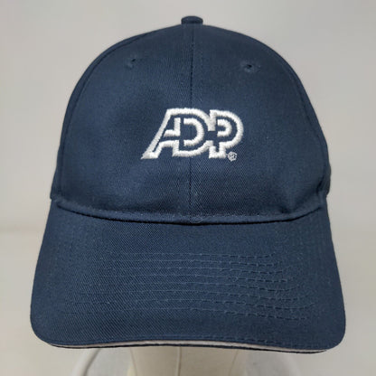 ADP Strapback Hat Blue One Size Adjustable Embroidered 6 Panel Port & Company