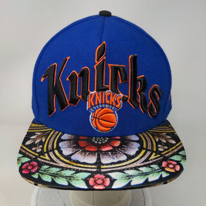 New York Knicks Snapback Hat Blue Embroidered Logo New Era 9 Fifty NBA Size M/L