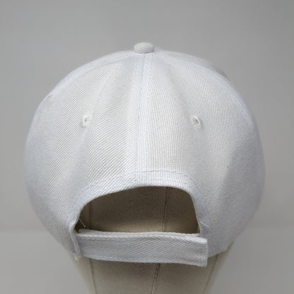 Blue Diamond Strapback Hat White One Size Adjustable Solid 6 Panel