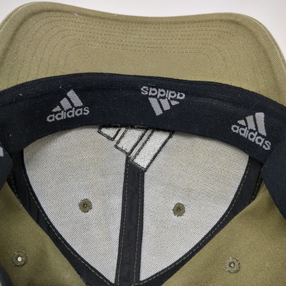 Adidas Baseball Cap Green M Cotton A-Flex Fitted Embroidered Logo Sport Hat