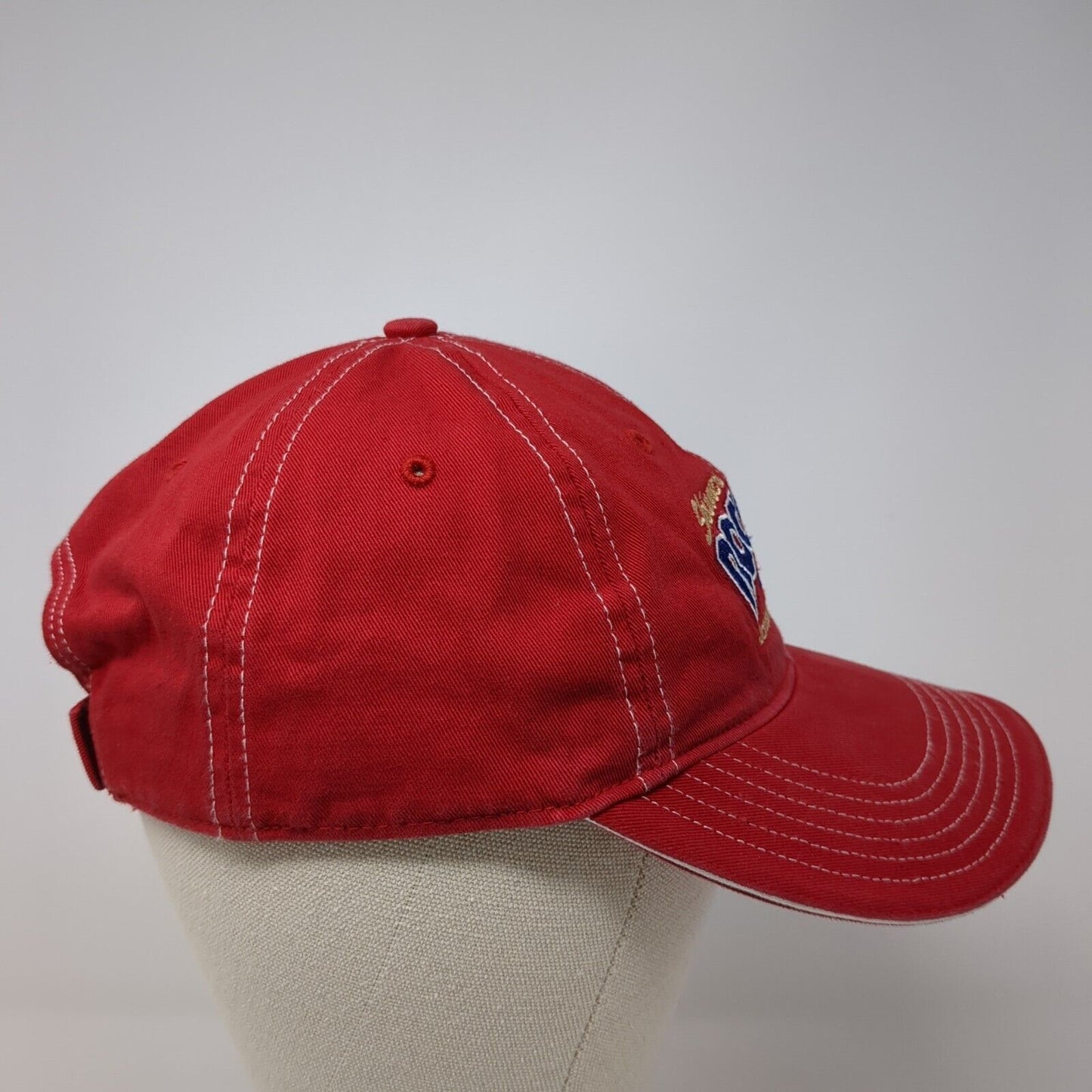 Skinners Rockhouse Coffee Strapback Hat Red M/L Adjustable 6 Panel Richardson