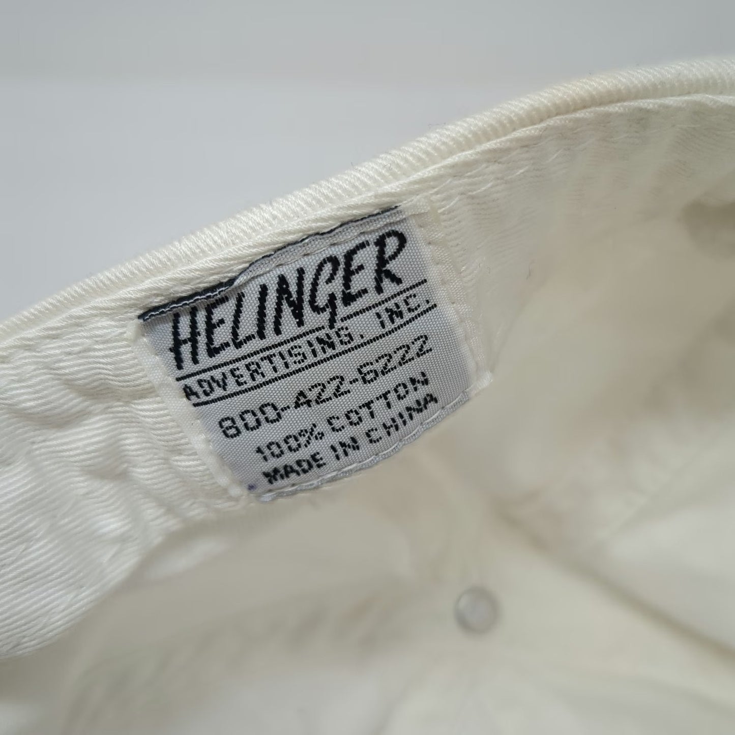 Helinger Verizon FiOS Baseball Cap White One Size 1-888-GET-FIOS Strapback Hat
