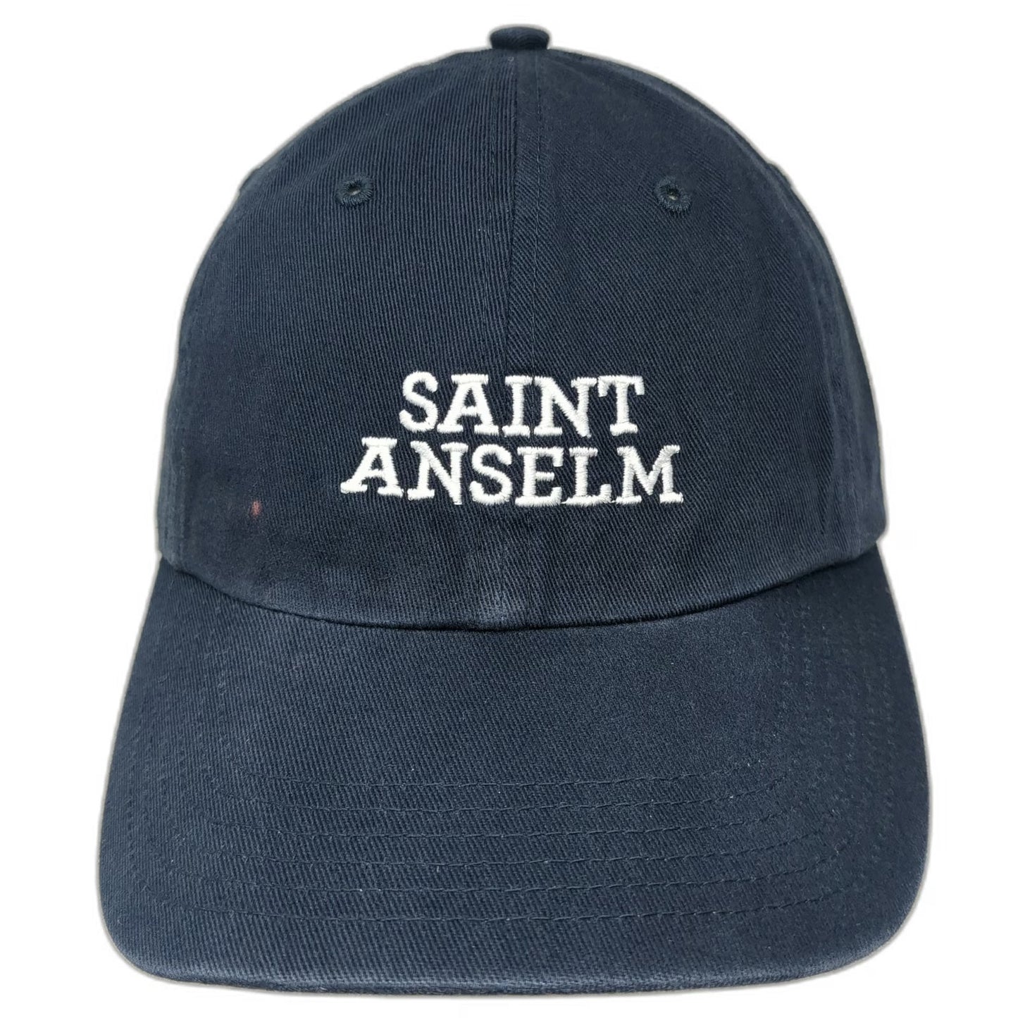 Richardson Baseball Cap Blue One Size Saint Anselm Cotton Slideback Hat Logo