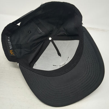 Miura 5 Panel Black Hat OSFM Rope Detail Crossed Katana Golf Snapback Polyester