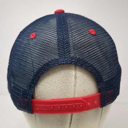 Sixers Trucker Hat White Blue Red One Size Spectrum Side Patch Mesh Snapback