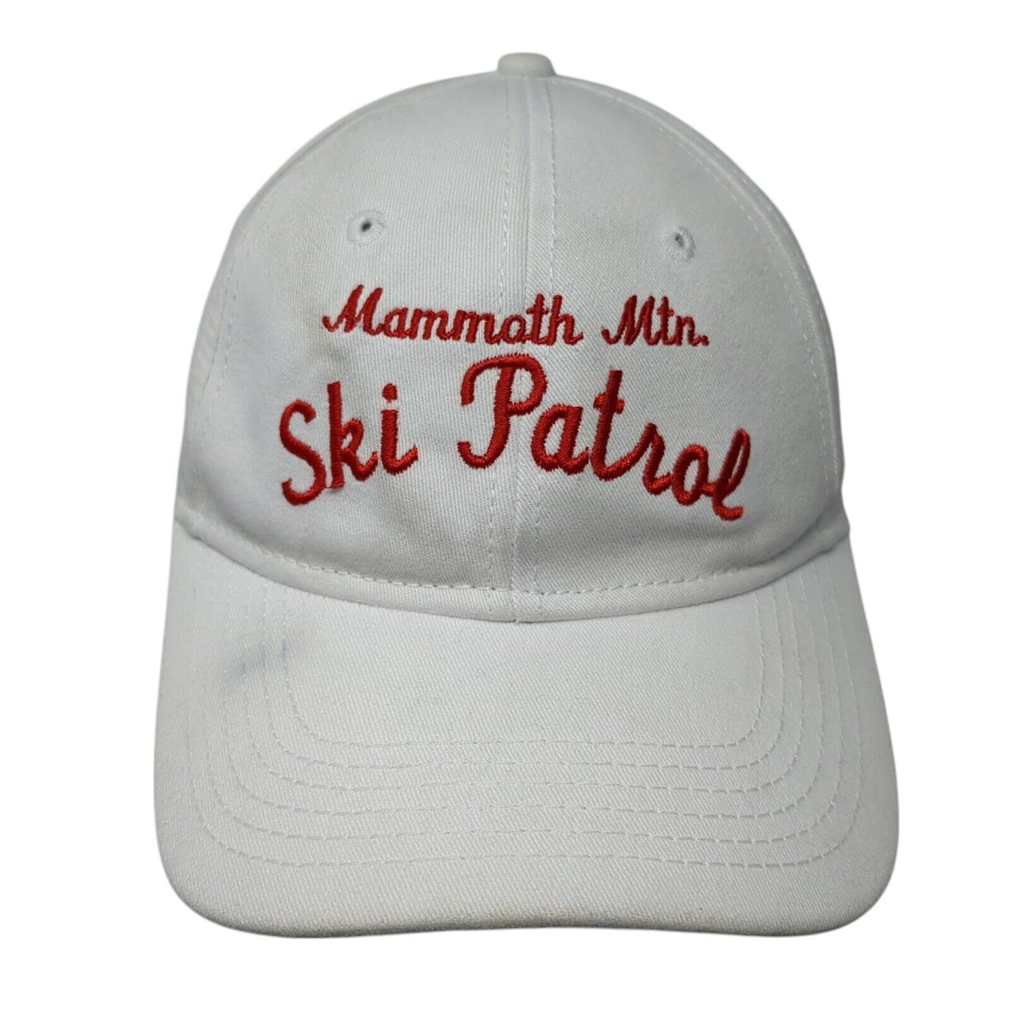 Mammoth Mtn. Ski Patrol Slideback Hat White One Size Adjustable Sportsman