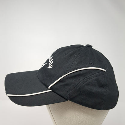 Callaway Strapback Hat Black One Size Adjustable Embroidered Piping