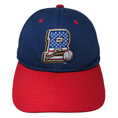 Melonwear Men's Snapback Hat Blue Red Embroidered Logo B Baseball