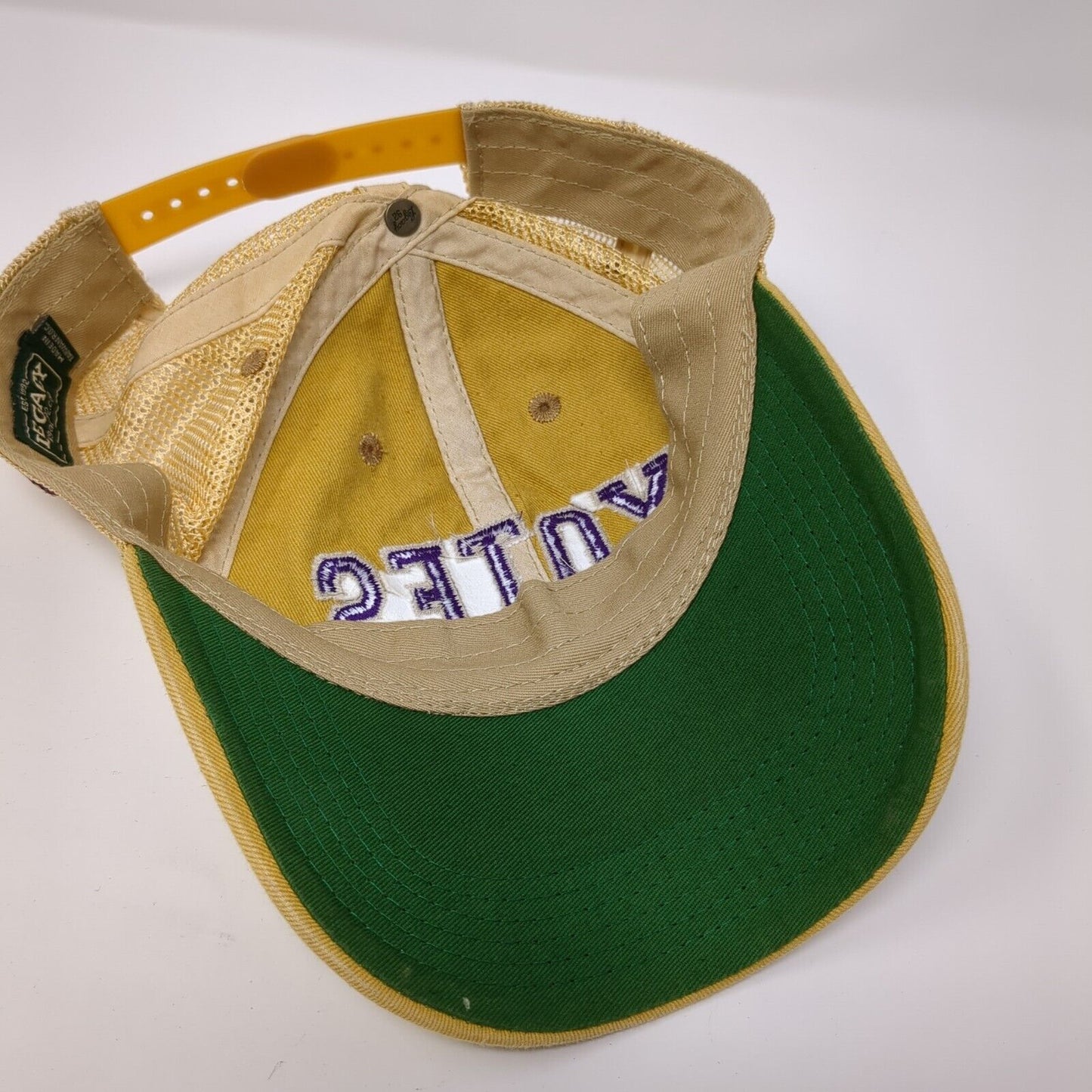 YOTES Snapback Trucker Hat Tan One Size Adjustable Embroidered Mesh Back Legacy