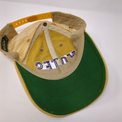YOTES Snapback Trucker Hat Tan One Size Adjustable Embroidered Mesh Back Legacy