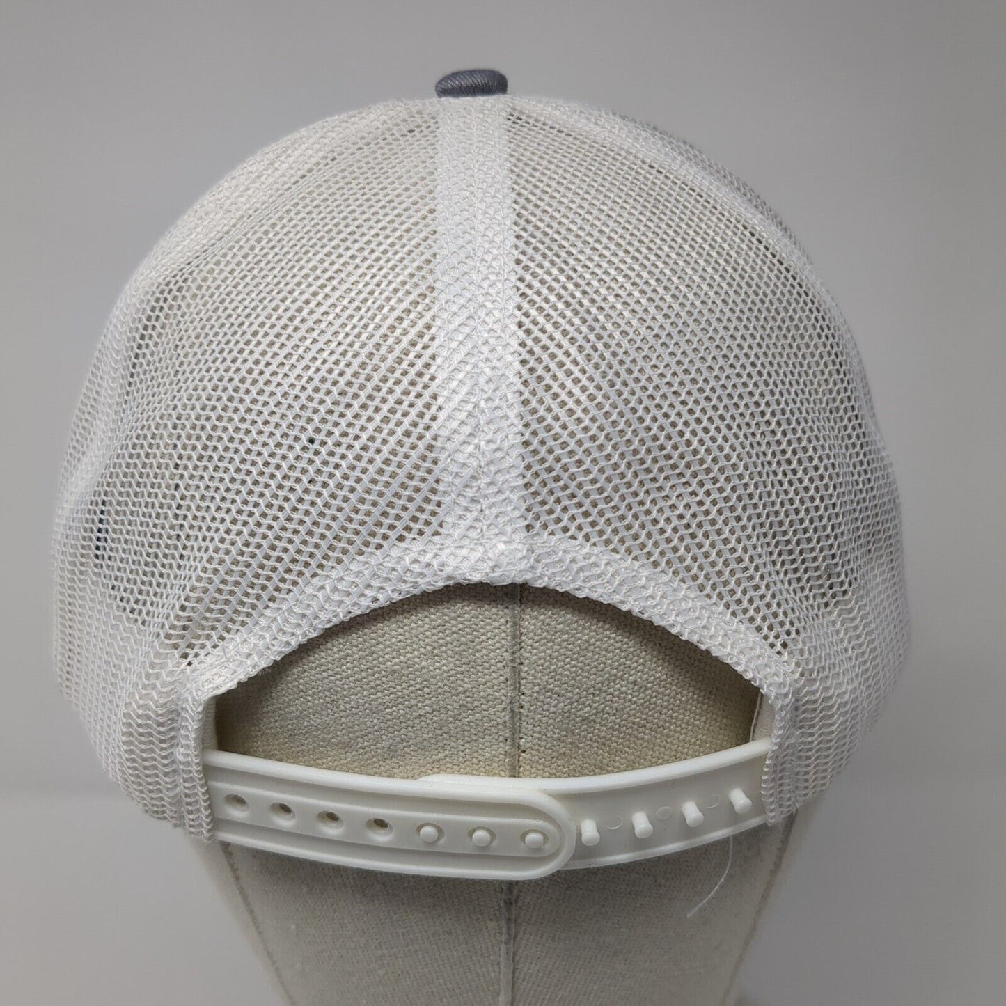 M Snapback Trucker Hat Gray OS Adjustable Embroidered Mesh Back Port Authority