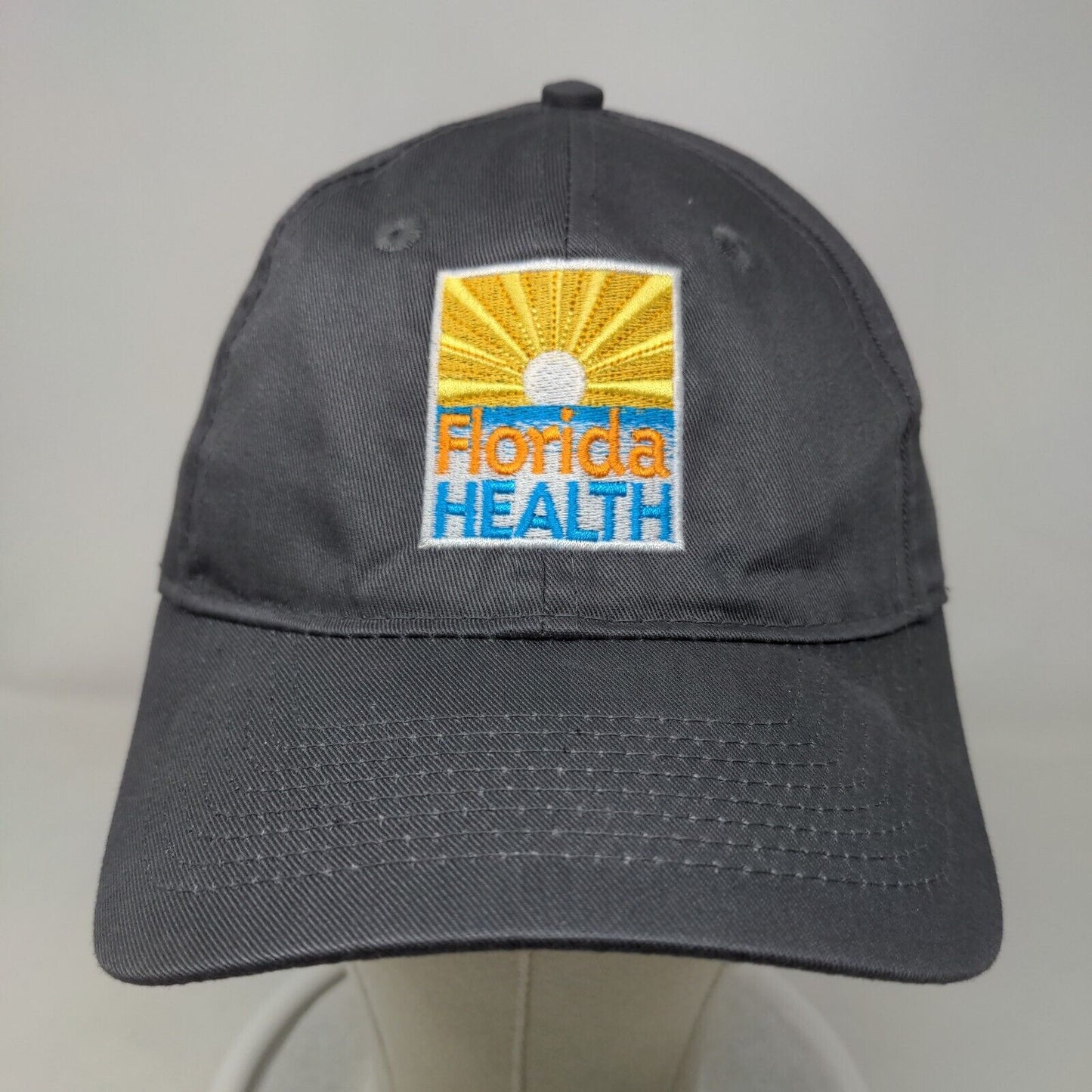 Florida Health Strapback Hat Gray One Size Adjustable Embroidered Port & Company