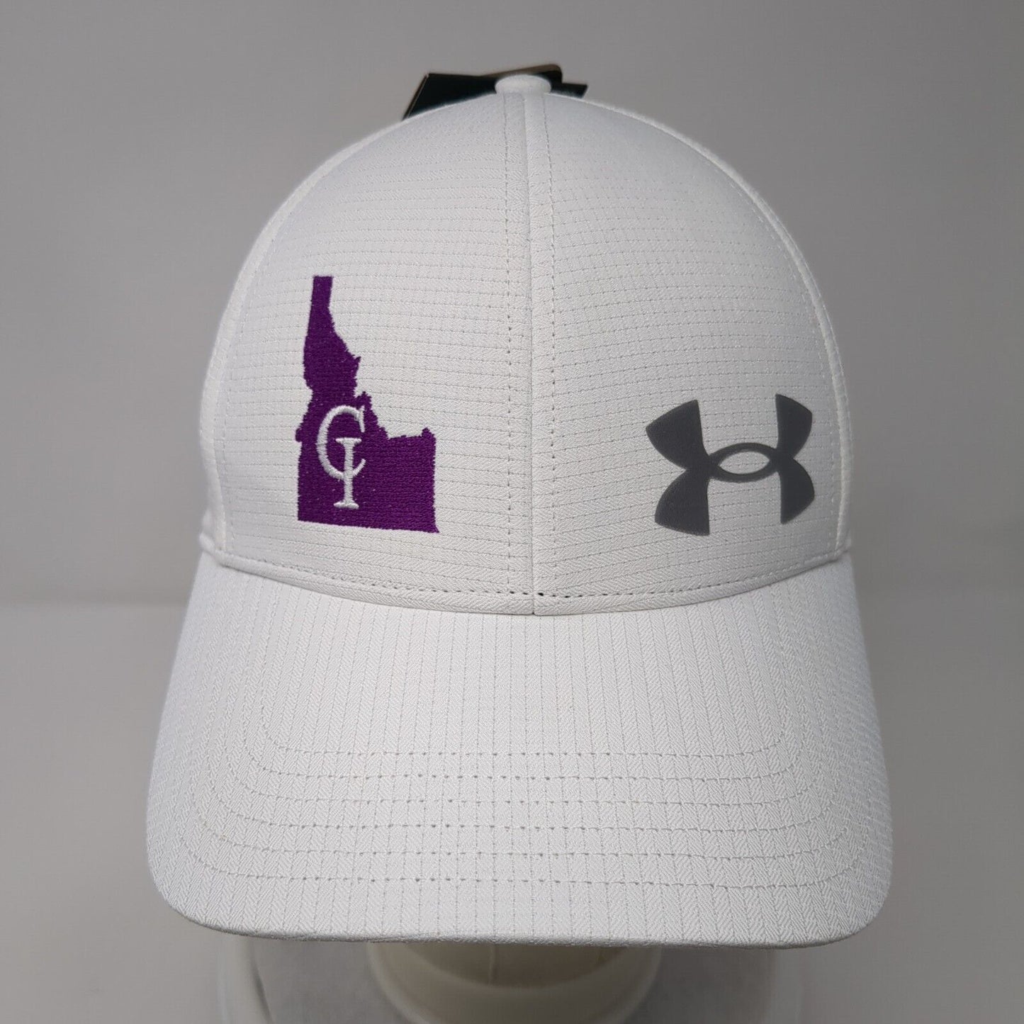 Under Armour Fitted Hat White L/XL Classic Fit ISO-Chill Armour Vent W/Tags