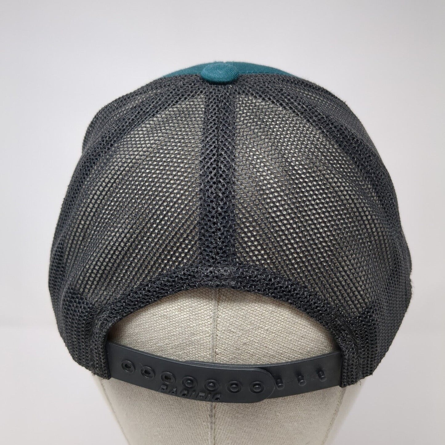 Idaho Snapback Trucker Hat Green One Size Adjustable Mesh Back Pacific Headwear