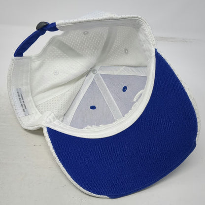 Con-way Script Logo Baseball Cap Blue White One Size Mesh Back Slideback Hat