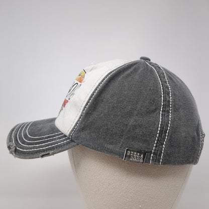 Authentic Billabong 1973 Snapback Hat Gray One Size Adjustable Distressed Cotton