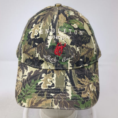 Pendleton Whisky Baseball Cap Green Camo One Size Let'er Buck Hat Logo