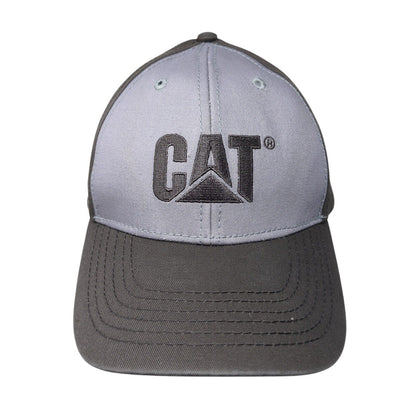 CAT Snapback Hat Gray One Size Adjustable Embroidered Colorblock