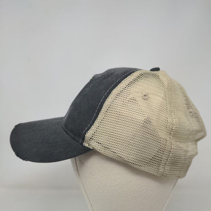 Adams Men's Snapback Mesh Back Hat Gray Embroidered Webb #8 Logo Cotton