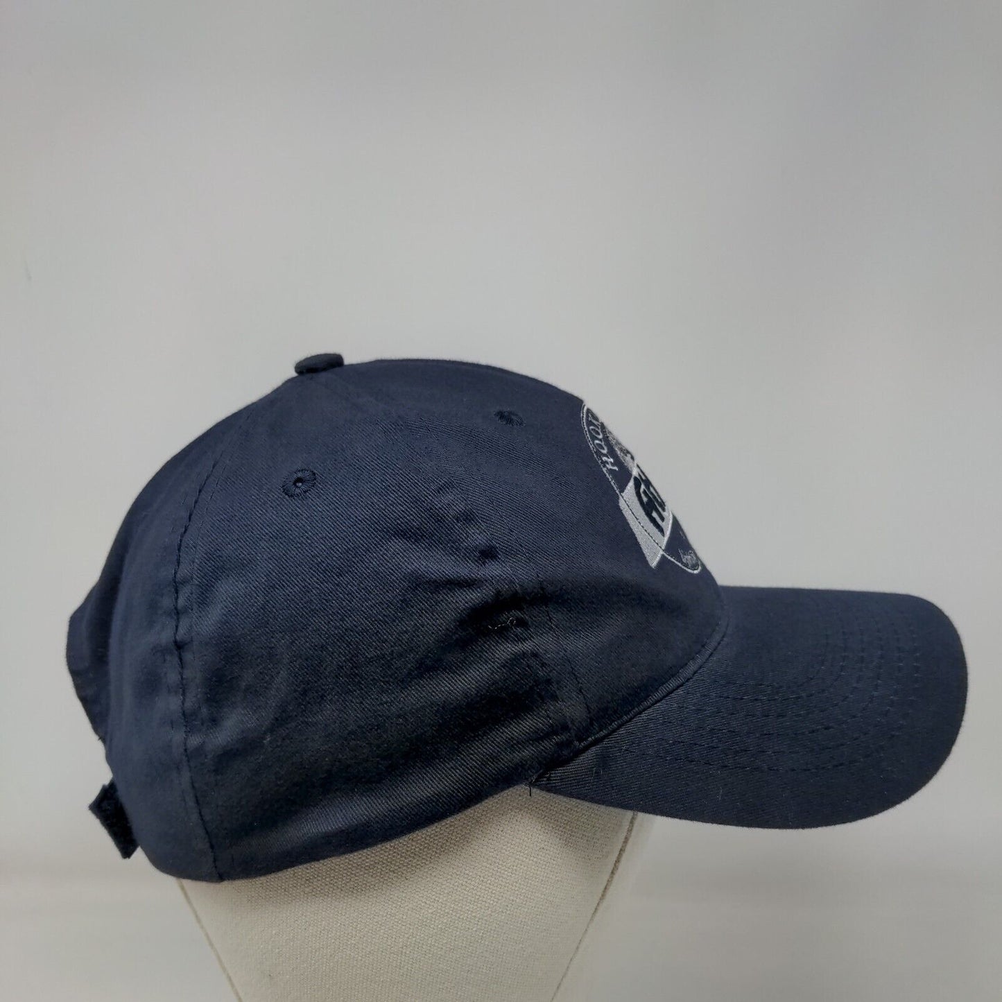 Hooked On Atlas Lighting Products Strapback Hat Blue One Size Embroidered