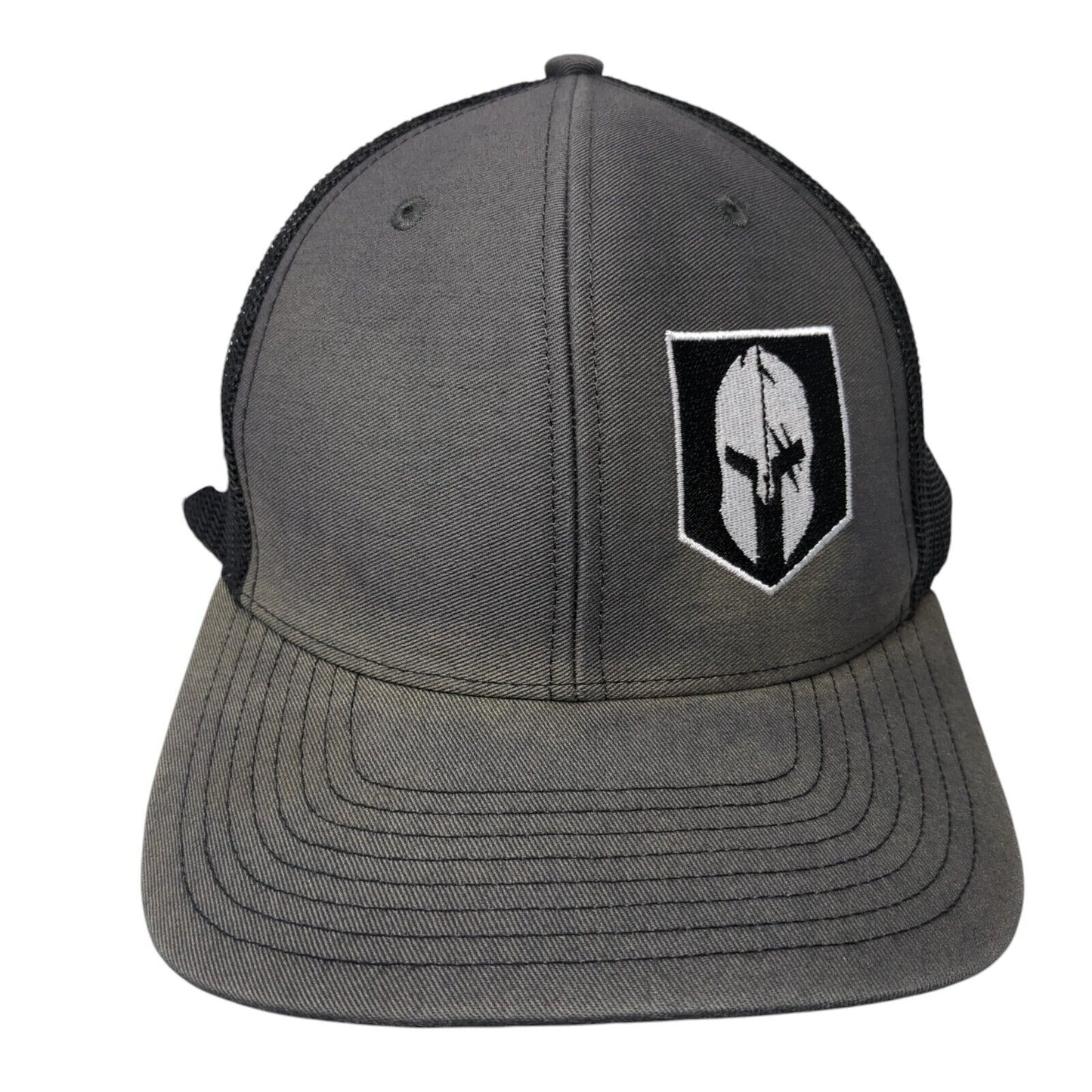 FMT Snapback Mesh Back Trucker Hat Gray One Size Embroidered Logo