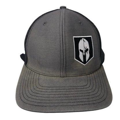 FMT Snapback Mesh Back Trucker Hat Gray One Size Embroidered Logo