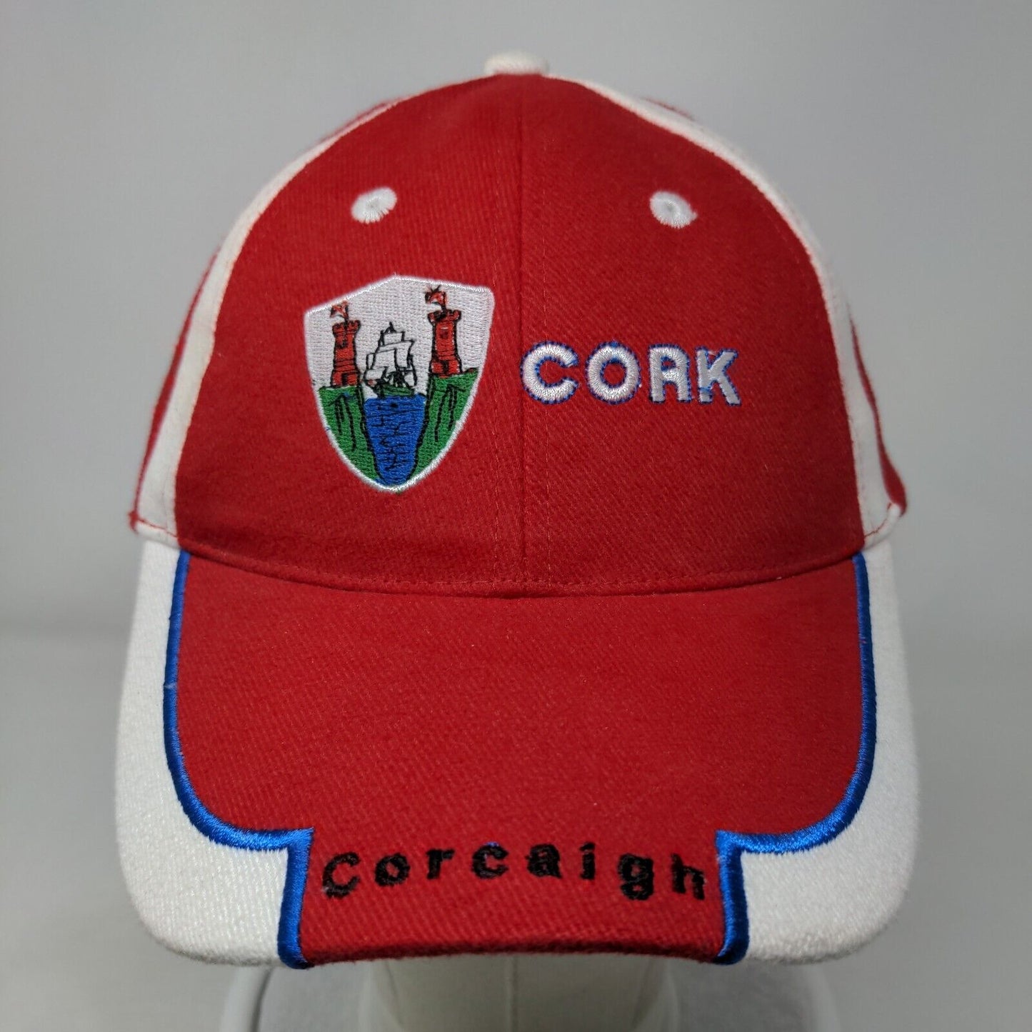 Cork Corcaigh Slideback Hat Red OSFA Adjustable Embroidered All Craft Dublin 15