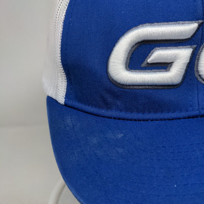 GC Snapback Mesh Back Trucker Hat Blue One Size Embroidered Colorblock