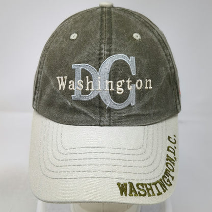 I Love DC Baseball Cap Green Beige One Size Washington DC USA Flag Souvenir Hat