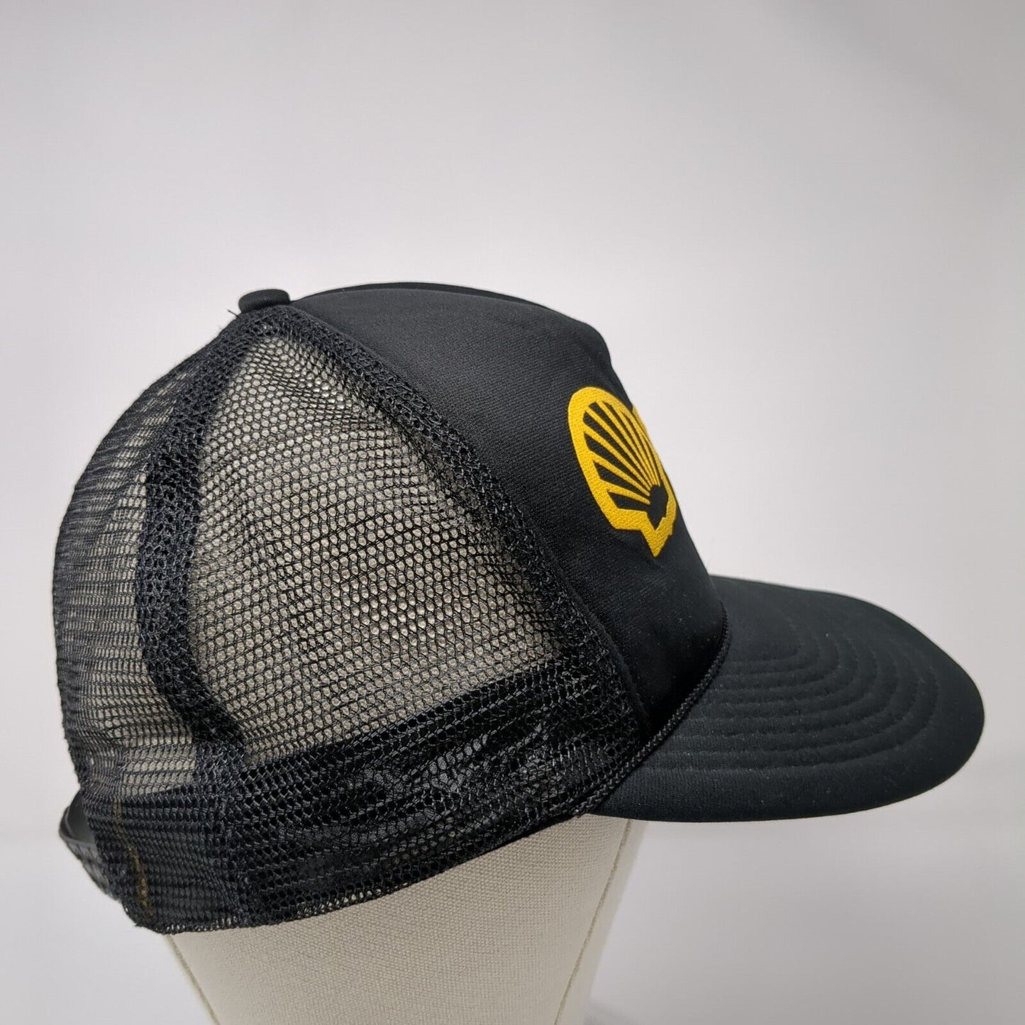 Gem Fuel Company Snapback Mesh Back Foam Trucker Hat Black OSFA Shell Logo