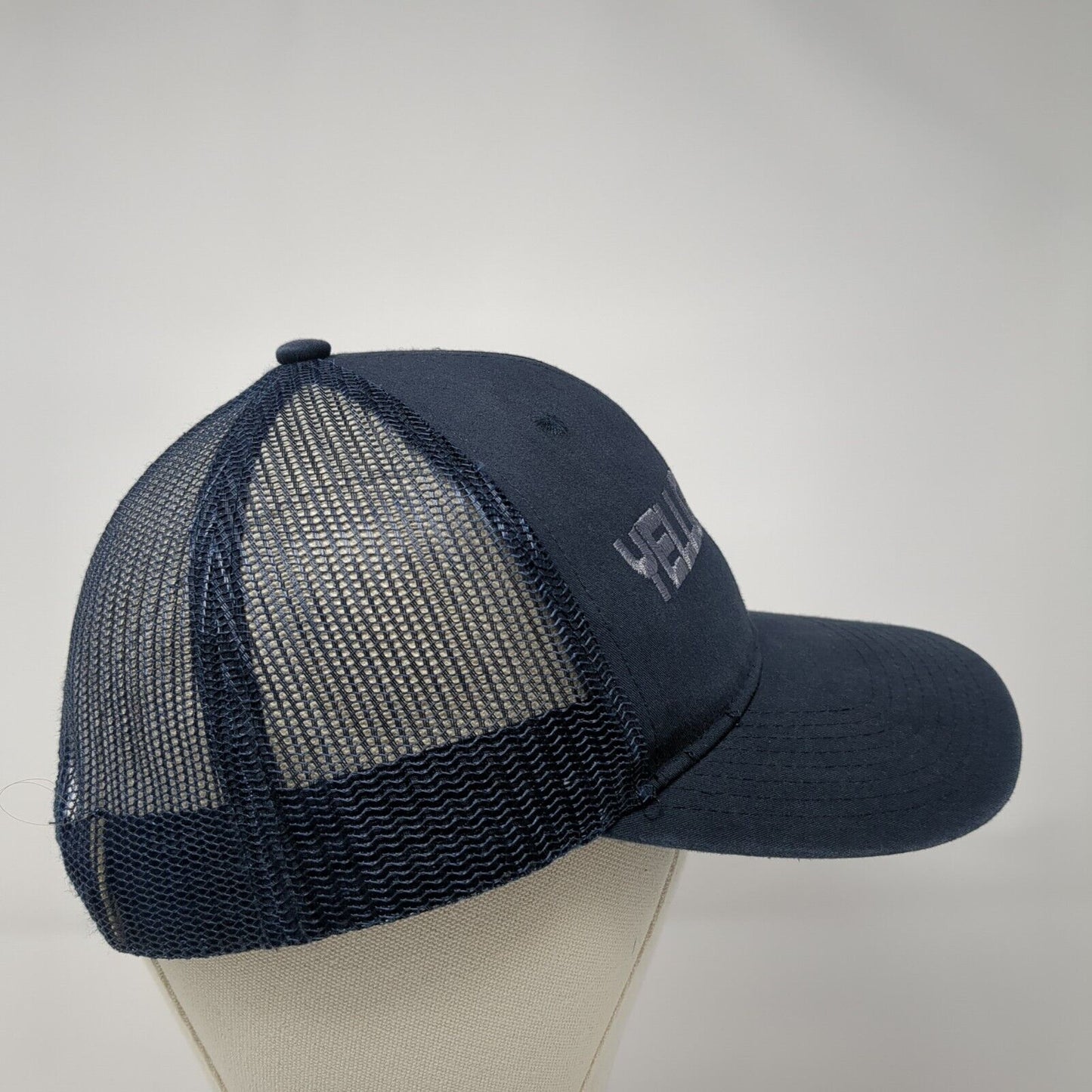 Yellow Pine Fire Snapback Mesh Back Trucker Hat Blue One Size Adjustable