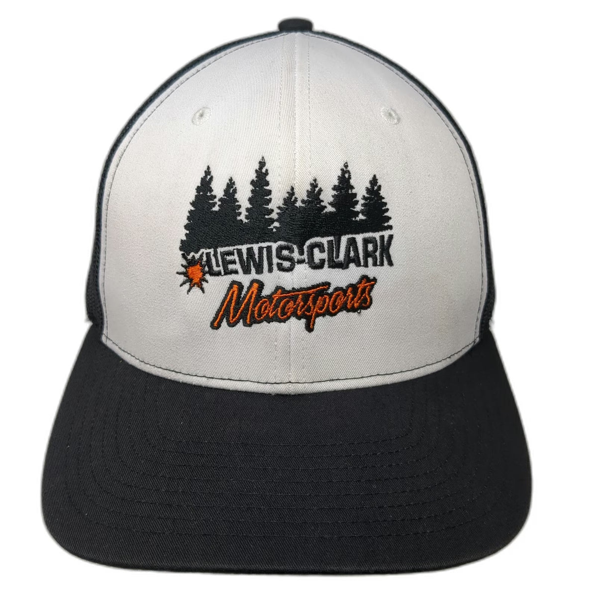 Richardson Trucker Hat Black One Size Lewis-Clark Motorsports Mesh Snapback