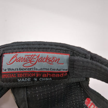 Barrett-Jackson Houston Strapback Hat Black One Size Adjustable Mid Fit Ahead