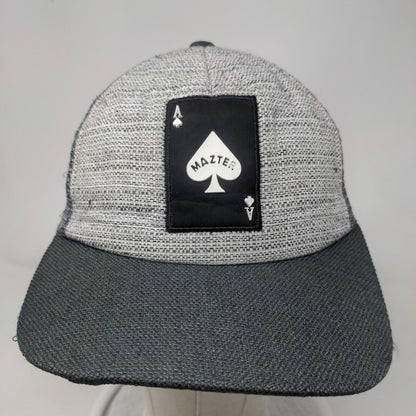Mazter Ace Of Spades Patch Snapback Mesh Back Trucker Hat Gray One Size