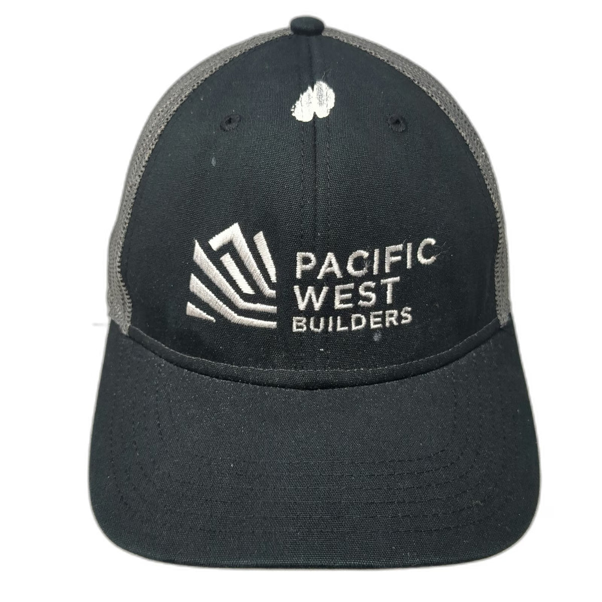 OTTO Trucker Hat Black One Size Mesh Snapback Pacific West Builders Embroidery