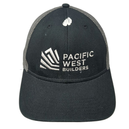 OTTO Trucker Hat Black One Size Mesh Snapback Pacific West Builders Embroidery
