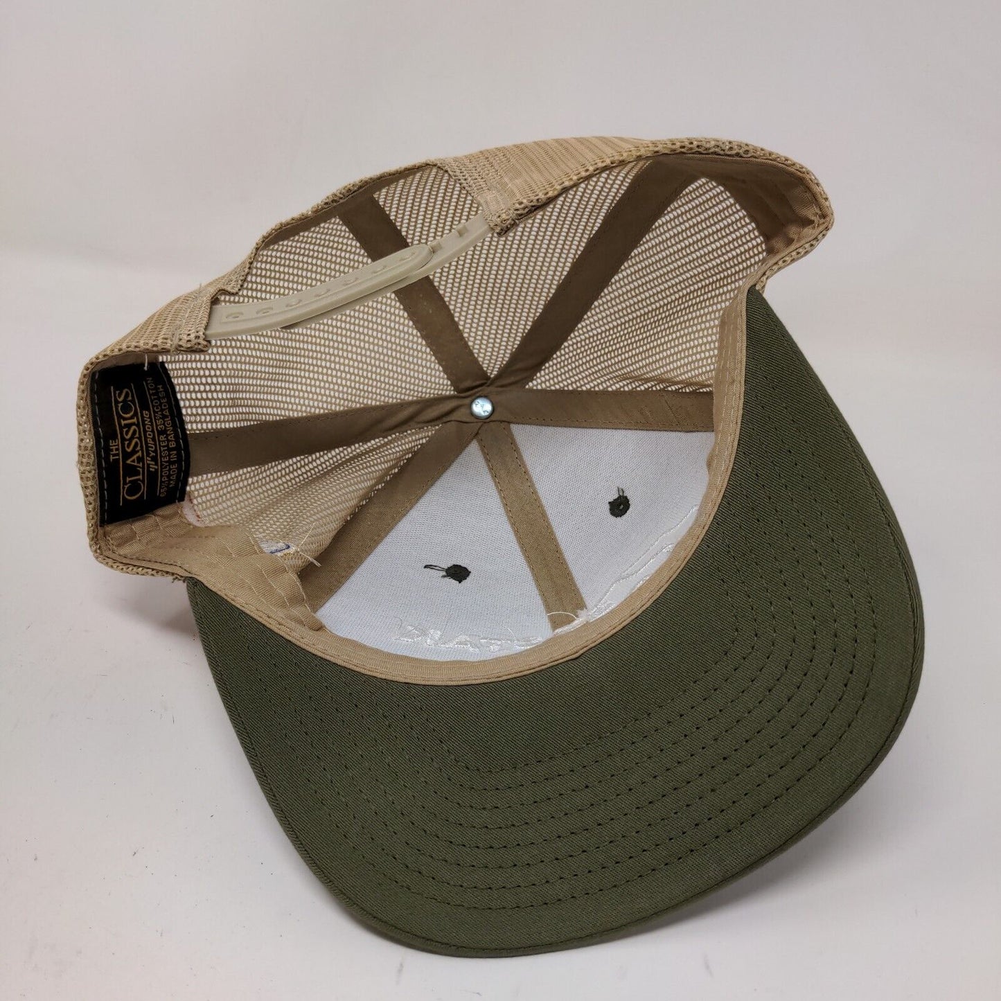 Yupoong Men's Snapback Mesh Back Hat Green Embroidered Logo EZ Stak