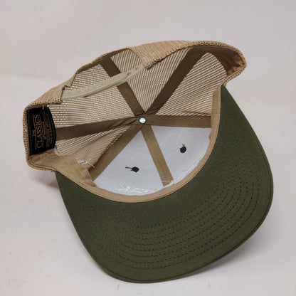 Yupoong Men's Snapback Mesh Back Hat Green Embroidered Logo EZ Stak