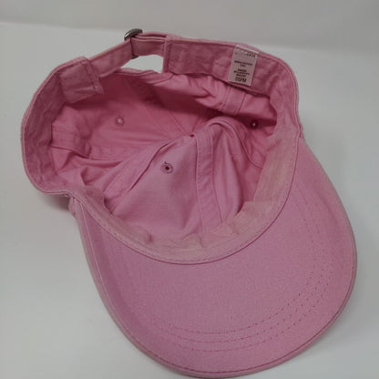 Unbranded Slideback Hat Pink OSFM Adjustable Vented Holes 6 Panel Blank