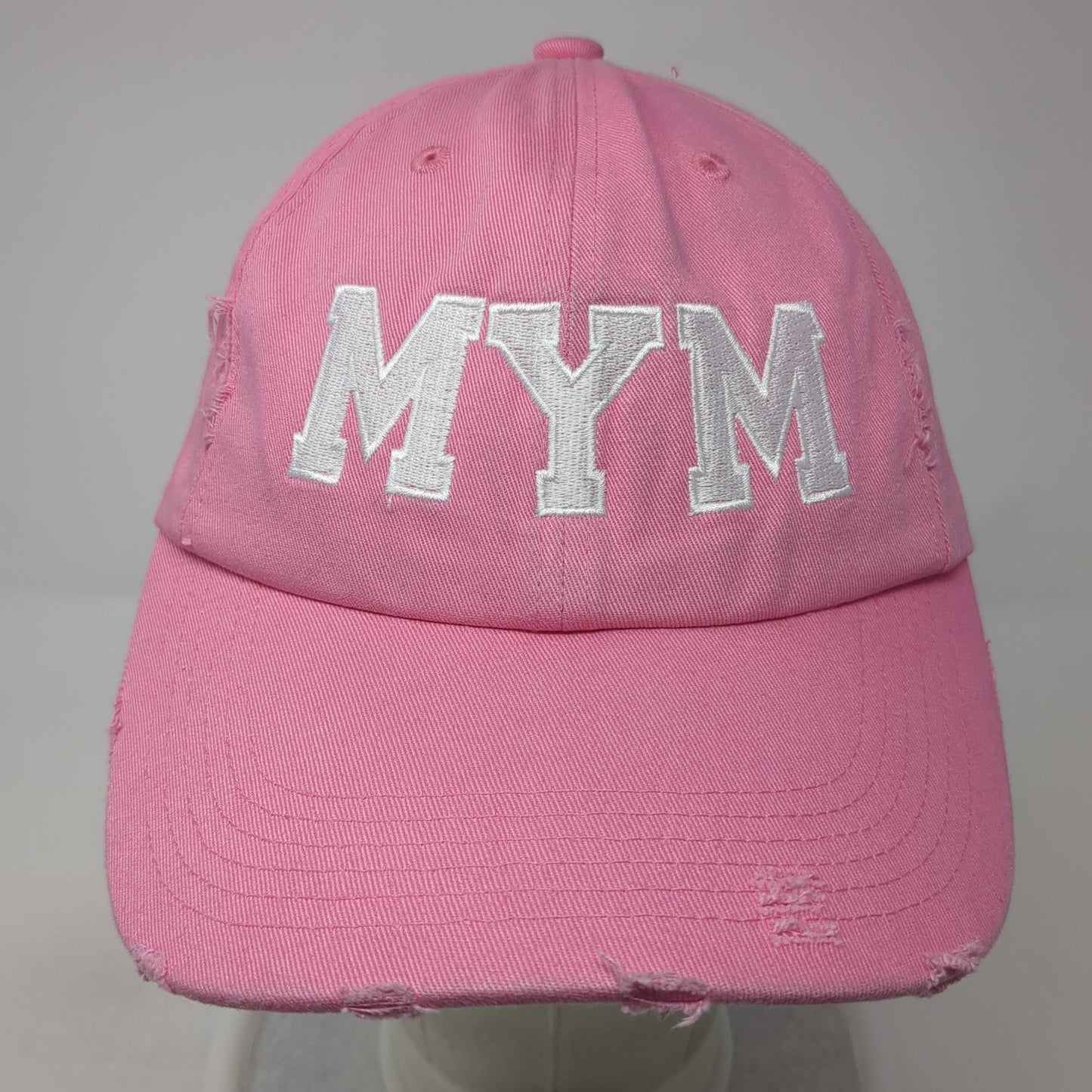 MYM Slideback Baseball Cap Pink One Size Adjustable Embroidered District