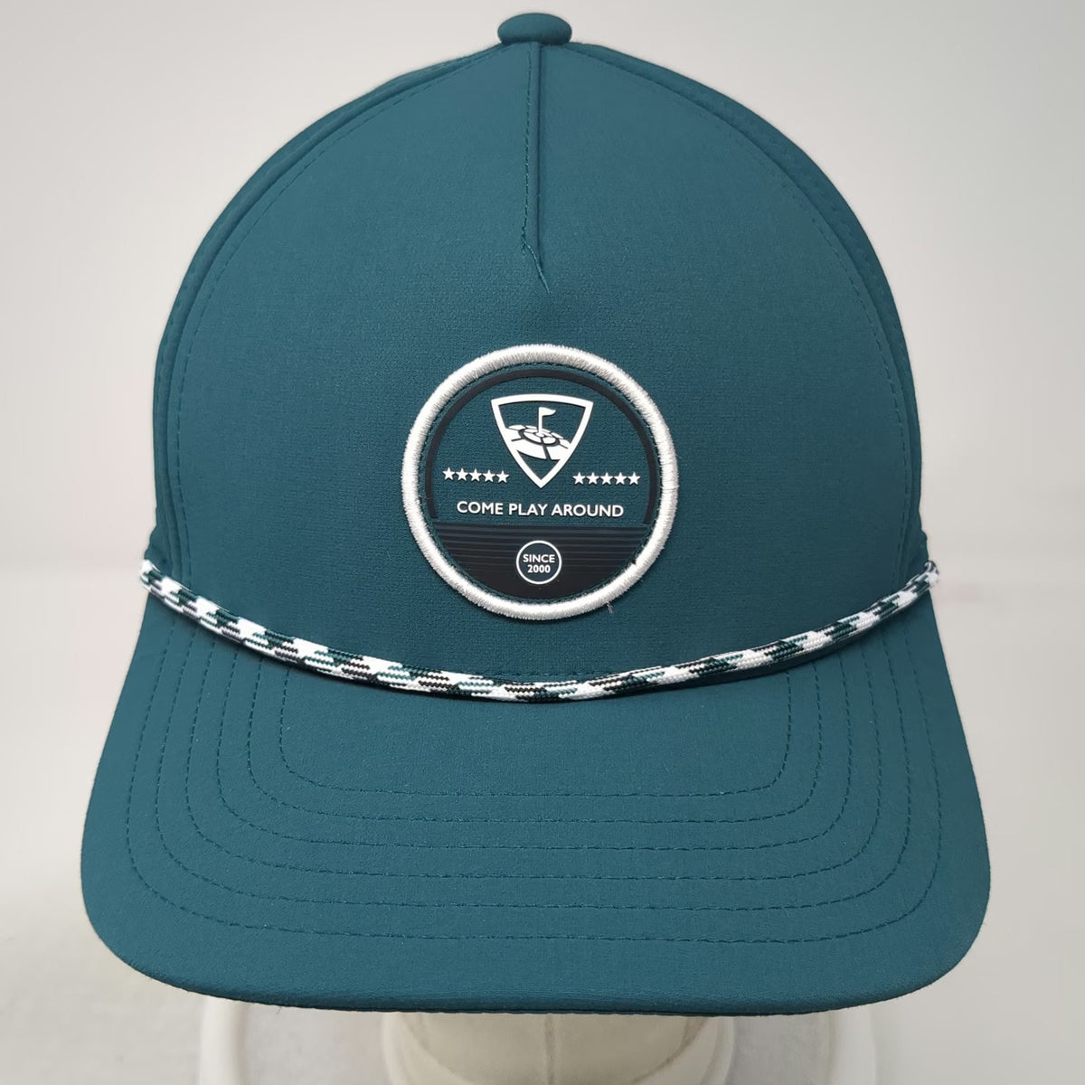 Callaway 5 Panel Green Hat One Size Rope Brim Performance Golf Snapback Patch