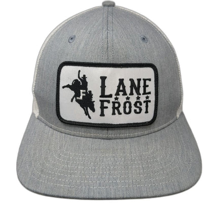 Richardson Trucker Hat Gray One Size Rodeo Bull Rider Lane Frost Patch 112 Snap