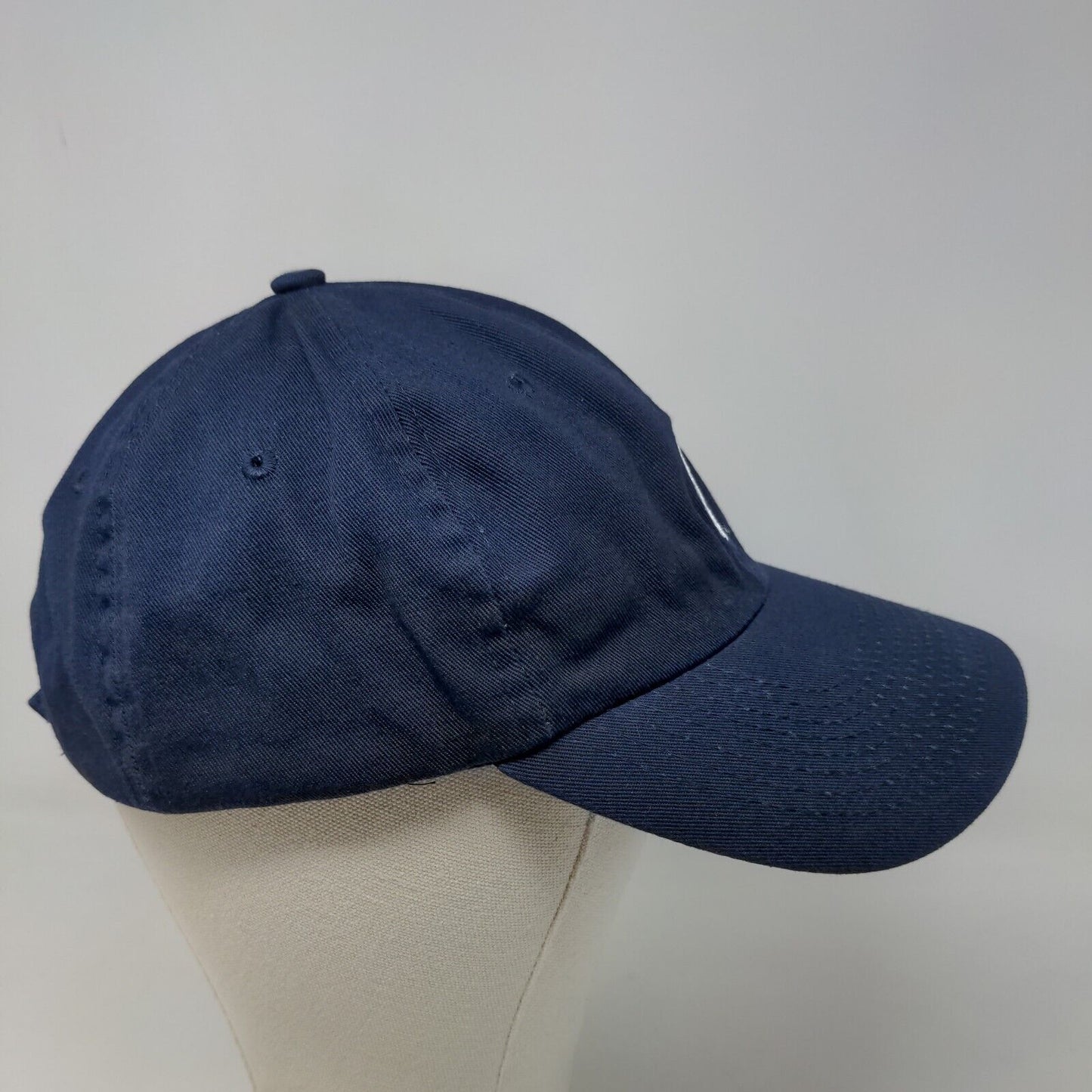 Sunny Co. Men's Strapback Hat Blue Embroidered Seahorse Logo Adjustable