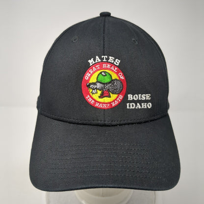 Mates Great Seal Of The Ramp Rats Boise Idaho Hunter Fitted Hat Black M/L New Er