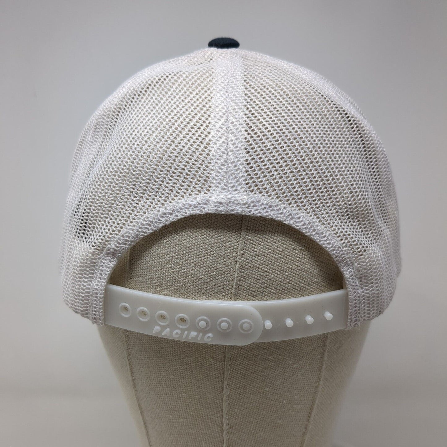 Pacific Headwear Snapback Trucker Hat Blue OSFA Adjustable Embroidered Mesh Back