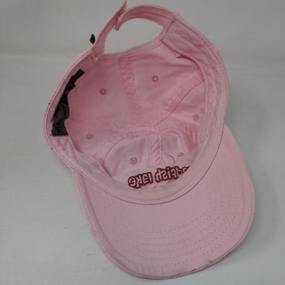 Redfish Lake Strapback Hat Pink OSFA Adjustable Embroidered Attitude