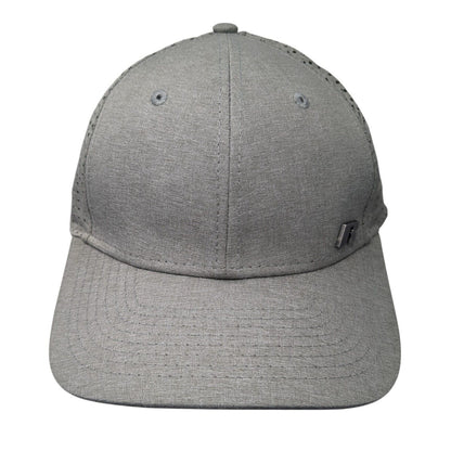 Russell Snapback Hat Gray One Size Adjustable Perforated 6 Panel Solid