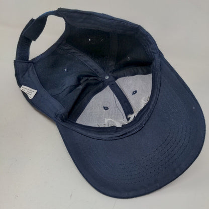 Unbranded Men's Strapback Hat Blue Embroidered New York City Logo Wool Blend