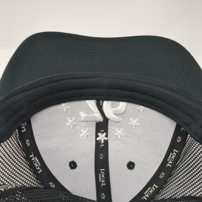 76 Snapback Trucker Hat Black One Size Mesh Back Embroidered Local