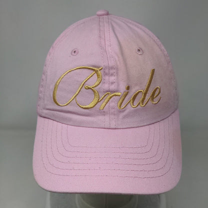 Bride Slideback Hat Pink One Size Adjustable Embroidered 6 Panel Dalix